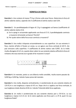 forza di attrito, peso e massa, legge di Hooke