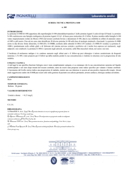 SCHEDA TECNICA PROTEINA S100 n. 160 INTRODUZIONE La
