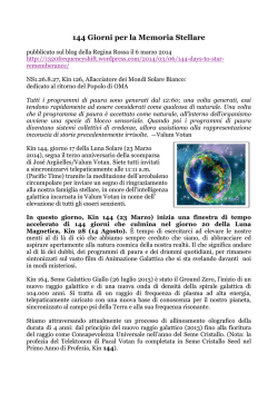 144 Giorni per la Memoria Stellare