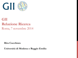Presentazione della Commissione Ricerca