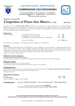 Ciaspolata al Passo San Marco (m. 1.985)