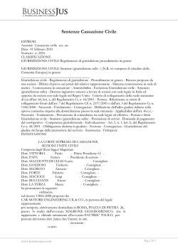 Sentenze Cassazione Civile