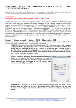 EMOLUMENTI GUIDA Trasmissione TFR_INPDAP 29-10-2014