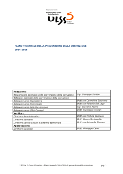 PIANO TRIENNALE DELLA PREVENZIONE DELLA