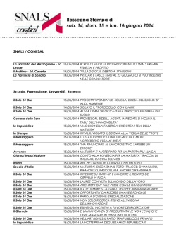 dal 14 al 16 giugno