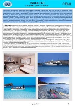 Crociere Blue Lagoon alle isole Fiji