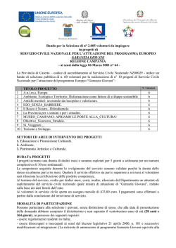 Bando - Provincia di Caserta