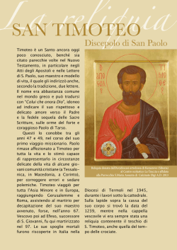 SAN TIMOTEO - La Traccia