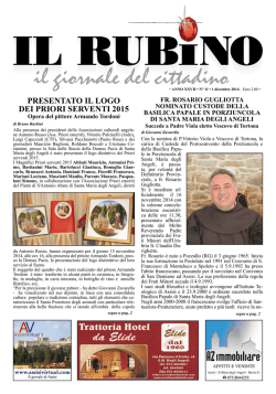 PRESENTATO IL LOGO DEI PRIORI SERVENTI 2015