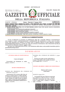 Gazzetta Ufficiale n. 138 del 17 giugno 2014 - Il sole 24 Ore