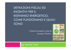 Detrazioni e incentivi risparmio