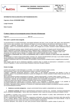 Informativa consenso pancolonscopia e rettoscopia