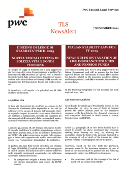 Download TLS Tax NewsAlert (7 novembre 2014)