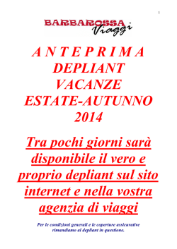 ANTEPRIMA DEPLIANT VACANZE ESTATE