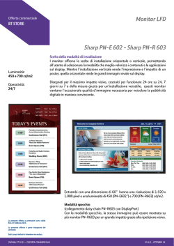 Monitor LFD Sharp PN-E 602 - Sharp PN-R 603
