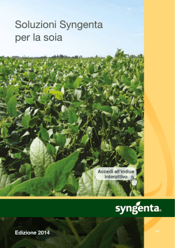 Soluzioni Syngenta per la soia