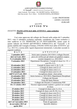 Piano Annuale - sito liceo torricelli somma vesuviana
