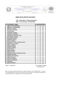 ANNO SCOLASTICO 2014/2015