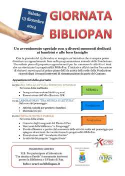 Scarica il documento - Fondazione CSMC BiblioPan