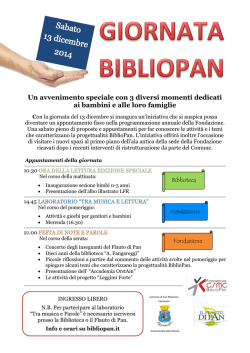 Scarica il documento - Fondazione CSMC BiblioPan