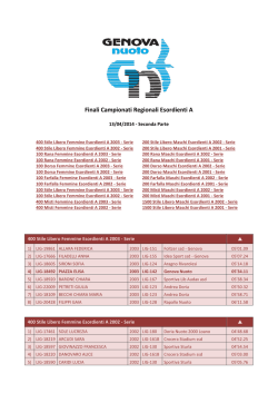 Finali Invernali Campionato Regionale Esordienti A