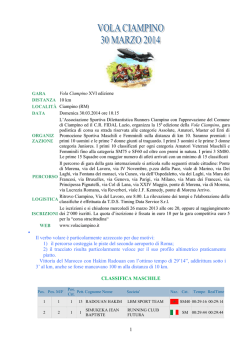 Il resoconto di Stefano Severoni