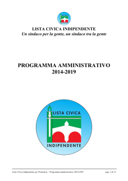 Programma amministrativo LCI 2014-2019