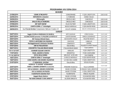PROGRAMMA VIVI SORA 2014 GIUGNO LUGLIO