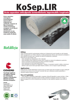 KoSep.LIR Strato separatore anticalpestio termoriflettente