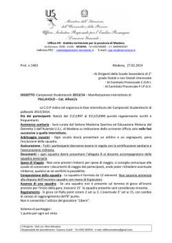 pallavolo secondo grado