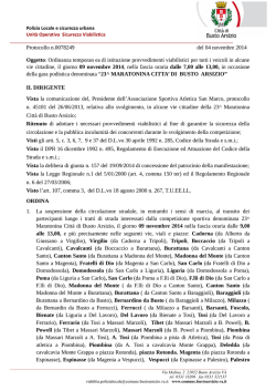 Protocollo n - Comune di Busto Arsizio