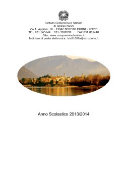 POF 13-14 - Istituto Comprensivo Bosisio Parini