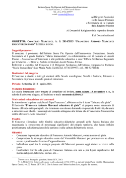 Concorso Marcucci educatore di gioia - Bando