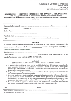 Modulo comodato gratuito [PDF] - Comune Di Montecchio Maggiore