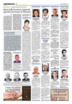 Quasi mille lavoratori stagionali agricoli arriveranno in