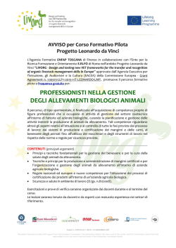 AVVISO per Corso Formativo Pilota Progetto