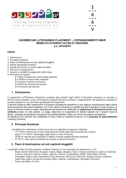 1 VADEMECUM LLP/ERASMUS PLACEMENT