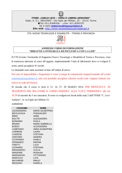 elenco ammessi - Necessit&agrave; educative speciali