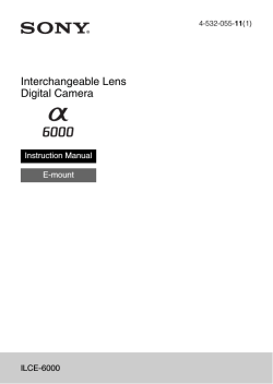 Interchangeable Lens Digital Camera