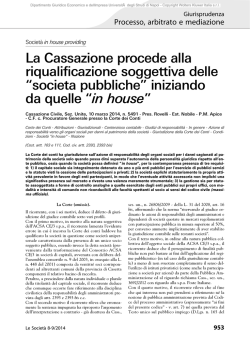 Società in house - Università degli Studi di Napoli Federico II