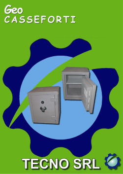 casseforti geo - Tecno: Commercializzazione, vendita e assistenza
