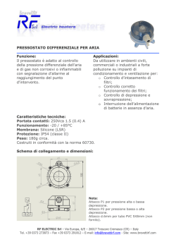 PRESSOSTATO DIFFERENZIALE PER ARIA