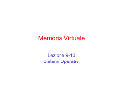 Lezione 9-10: La memoria virtuale