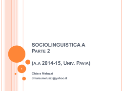 SOCIOLINGUISTICA A (a.a 2014