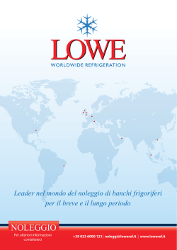 Catalogo Noleggio - Lowe Refrigeration