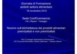 Presentazione del Corso - azienda usl 12 versilia
