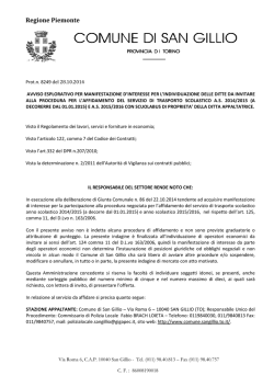 Scarica il documento - Comune di San Gillio
