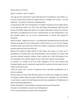 il programma amministrativo della giunta nogarin