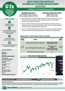eQuitY pRotection ceRtiFicate Su iStoXX neXt dividend loW RiSK