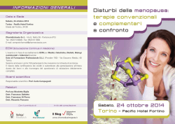 Disturbi della menopausa - Ginecologo - Torino